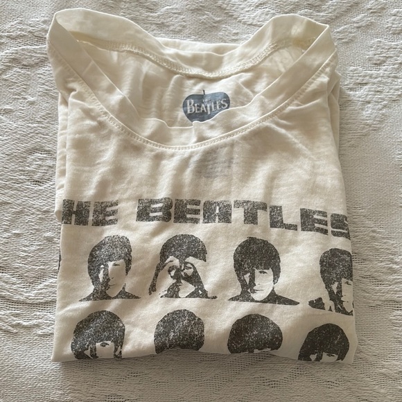 Gently Loved Sheer The Beatles Graphic T-Shirt No Longer Sold in Stores - Picture 7 of 7